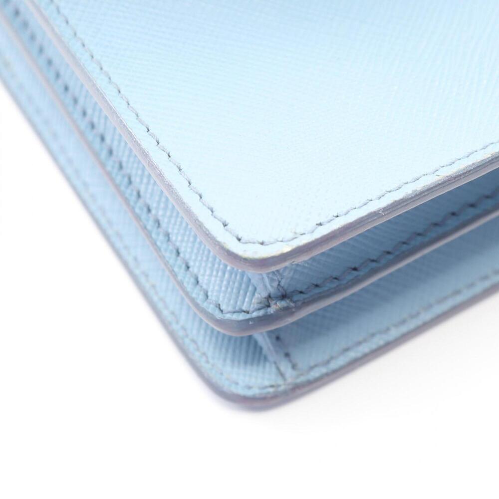 PRADA Blue Leather Saffiano Shoulder Bag - Picture 6 of 9